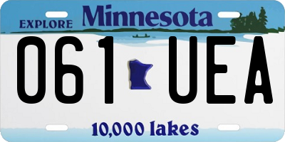 MN license plate 061UEA
