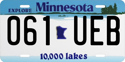 MN license plate 061UEB