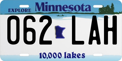 MN license plate 062LAH