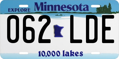 MN license plate 062LDE