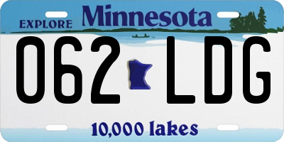 MN license plate 062LDG