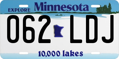 MN license plate 062LDJ