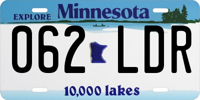 MN license plate 062LDR