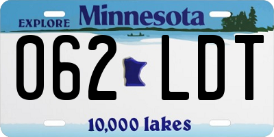 MN license plate 062LDT
