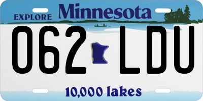 MN license plate 062LDU