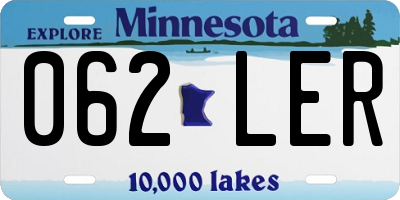 MN license plate 062LER