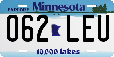 MN license plate 062LEU
