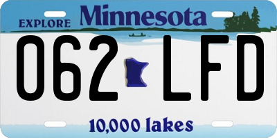 MN license plate 062LFD