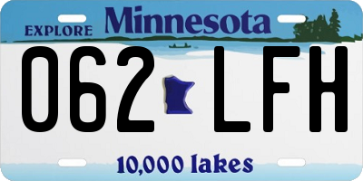 MN license plate 062LFH