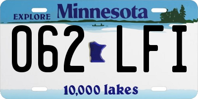 MN license plate 062LFI