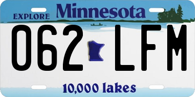 MN license plate 062LFM
