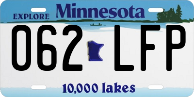 MN license plate 062LFP