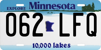 MN license plate 062LFQ