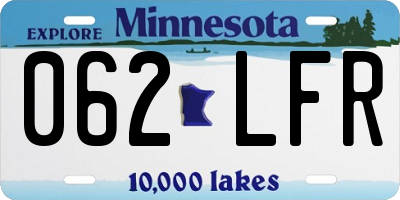 MN license plate 062LFR