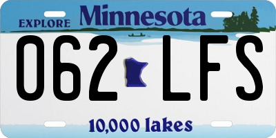 MN license plate 062LFS