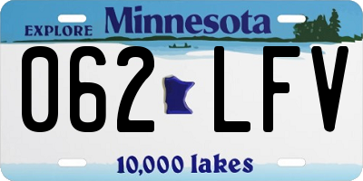MN license plate 062LFV