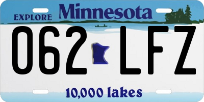 MN license plate 062LFZ