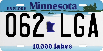 MN license plate 062LGA