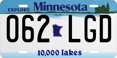 MN license plate 062LGD