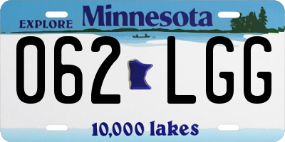 MN license plate 062LGG