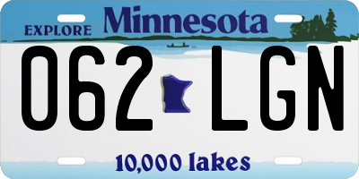 MN license plate 062LGN