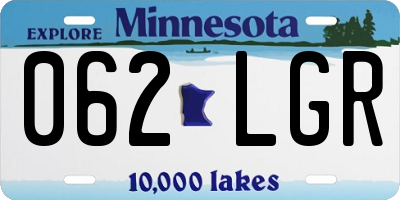 MN license plate 062LGR