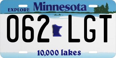 MN license plate 062LGT