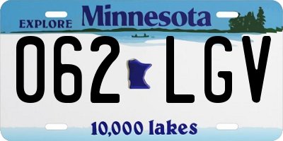 MN license plate 062LGV