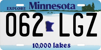 MN license plate 062LGZ