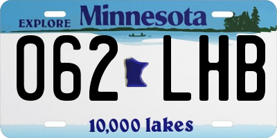 MN license plate 062LHB