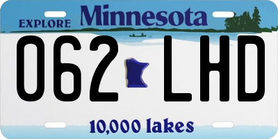 MN license plate 062LHD