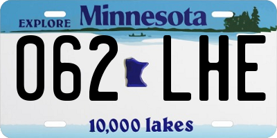 MN license plate 062LHE