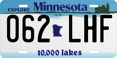 MN license plate 062LHF