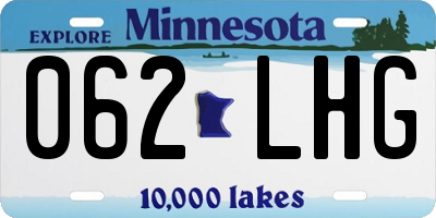 MN license plate 062LHG