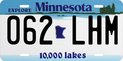 MN license plate 062LHM