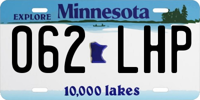 MN license plate 062LHP