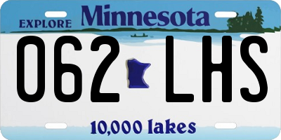 MN license plate 062LHS