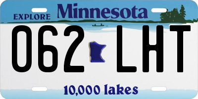 MN license plate 062LHT