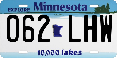 MN license plate 062LHW