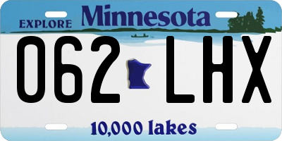 MN license plate 062LHX