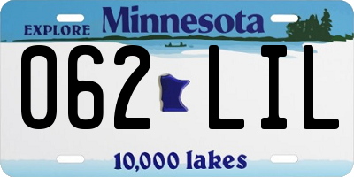MN license plate 062LIL