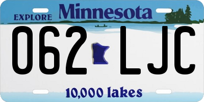 MN license plate 062LJC