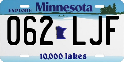 MN license plate 062LJF