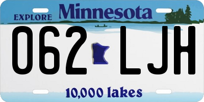 MN license plate 062LJH