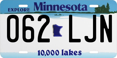 MN license plate 062LJN