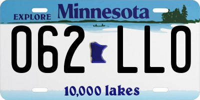 MN license plate 062LLO