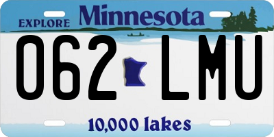 MN license plate 062LMU
