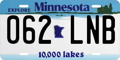 MN license plate 062LNB