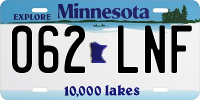 MN license plate 062LNF