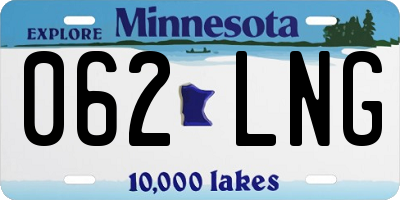 MN license plate 062LNG